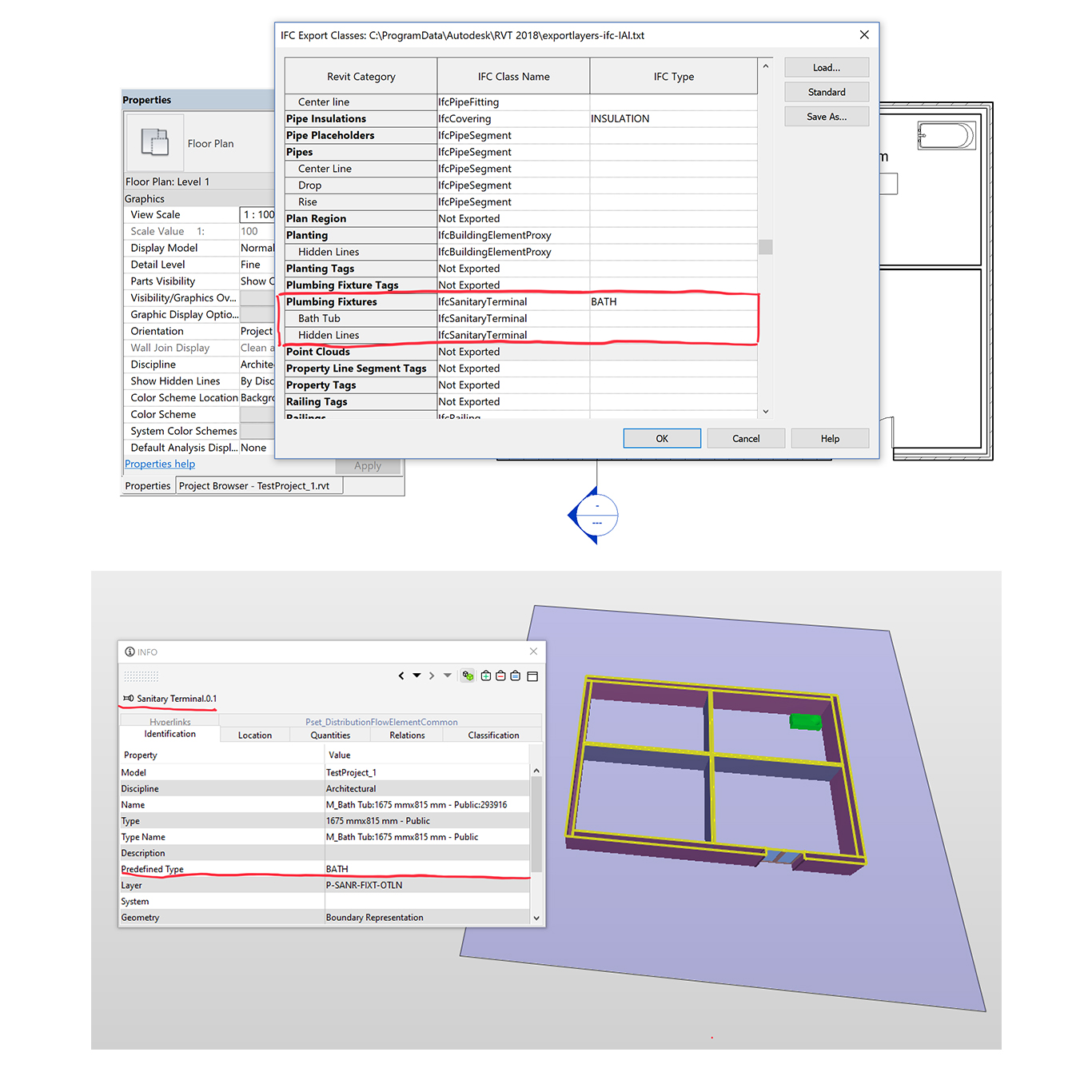 IFC Export settings