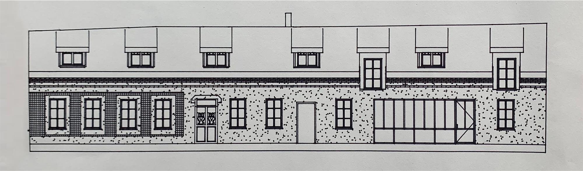 The resulting plotted Revit elevation